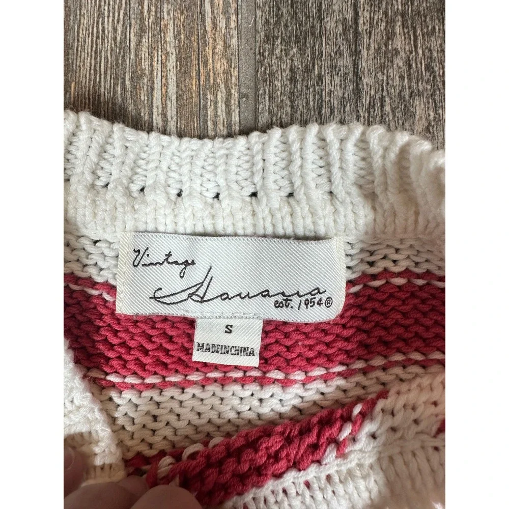 Vintage Havana American Flag Knit Sweater Patriotic Pullover Crewneck Size Small - Picture 3 of 8